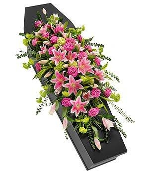 Rose & Lily Coffin Spray