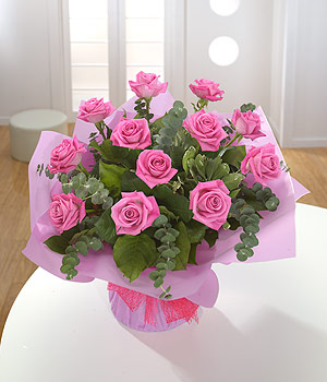 Pink Roses by the dozen
