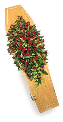 Red Rose Coffin Spray