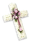 Small Cross Pink and White