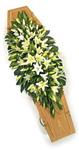 Lilies White and Green Coffin Spray