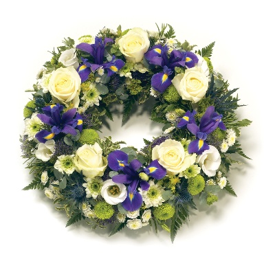 Wreath Leaf Edging Purple & White